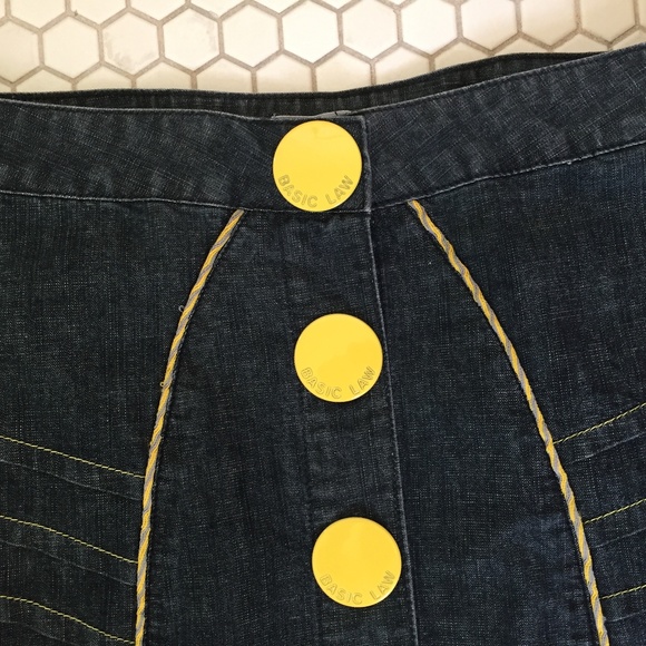 Snap Front Denim Skirt - Picture 3 of 5